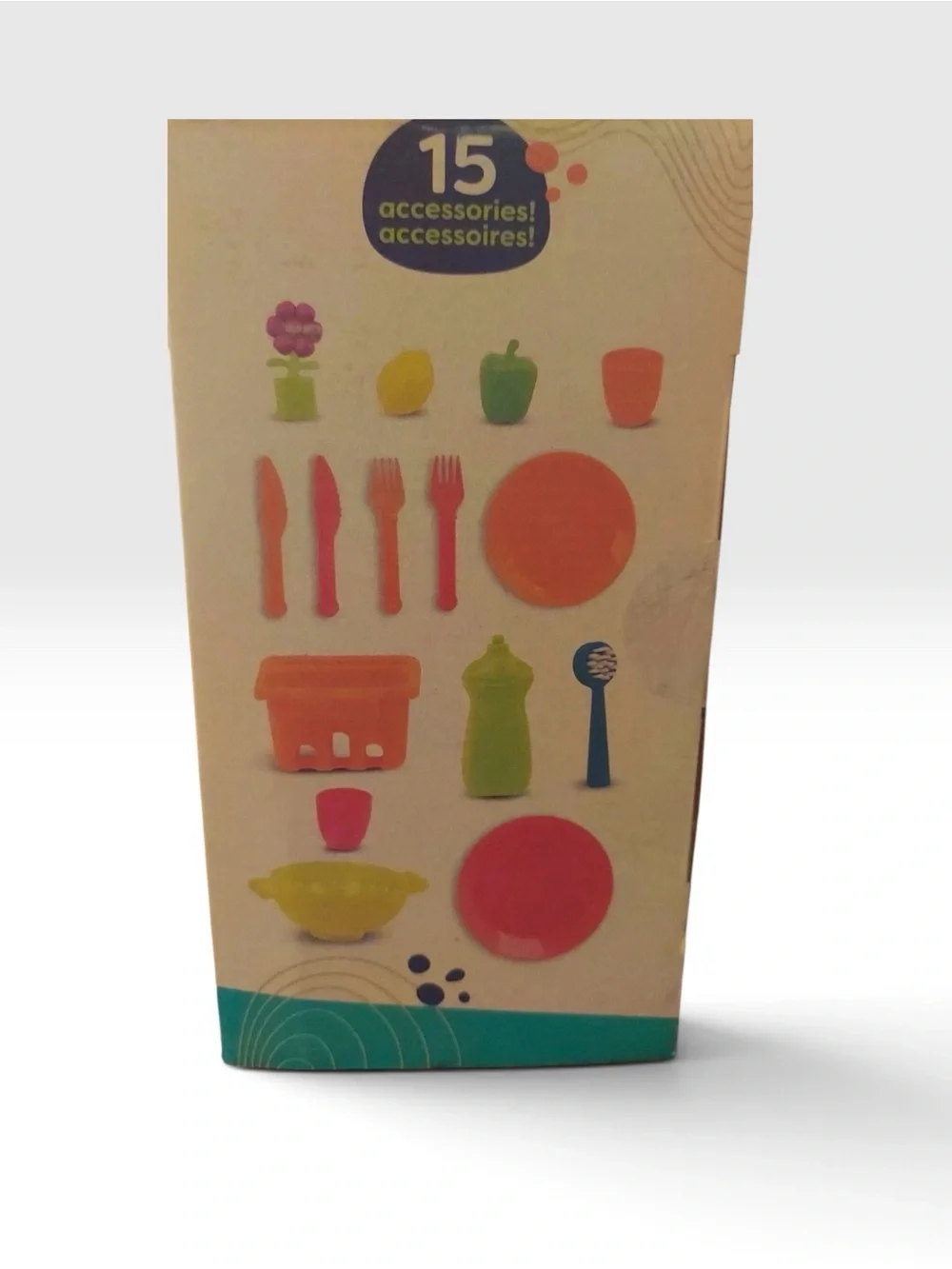 B Toys Splash & Scrub Toy Kitchen Sink Playset. 18pcs